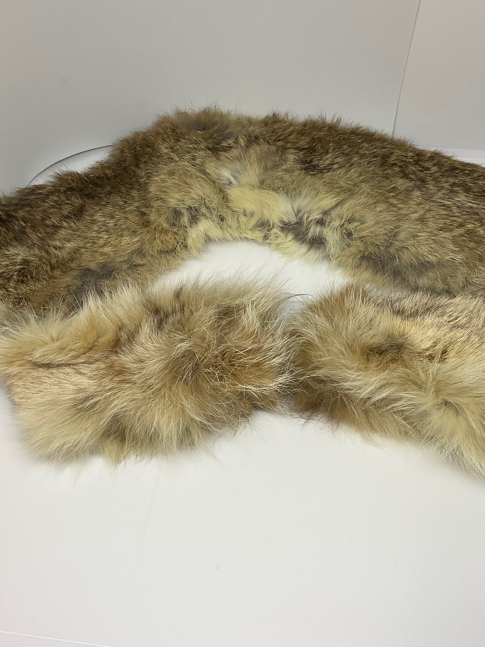 Genuine Fox Fur Stole& Cuffs in Warm Brown and Tan